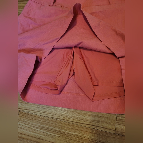 S.C. & Co. Skirt Size 14 Peach Pink with Shorts Underneath Casual Pull on - Picture 14 of 15